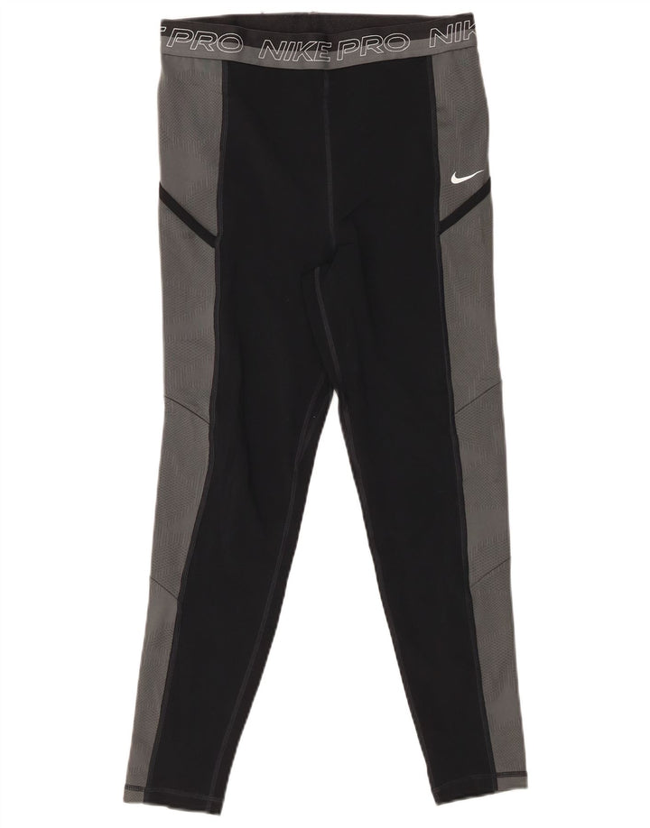 Leggings Nike Dri Fit Graphic pentru femei UK 12 Poliester mediu negru