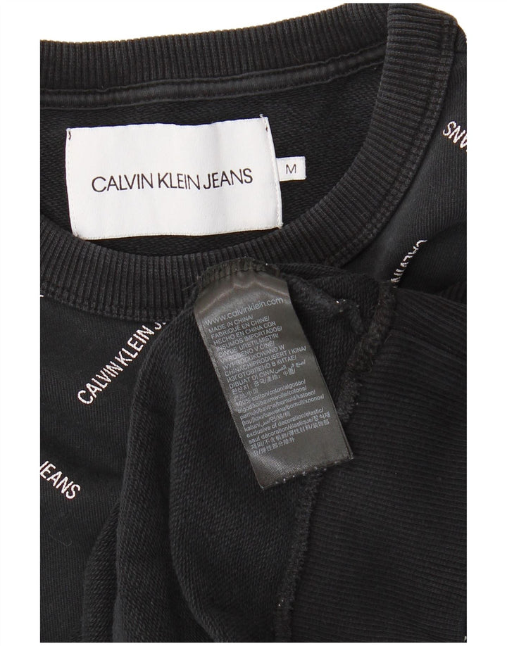 CALVIN KLEIN JEANS Hanorac grafic pentru bărbați Pulover Bumbac mediu negru