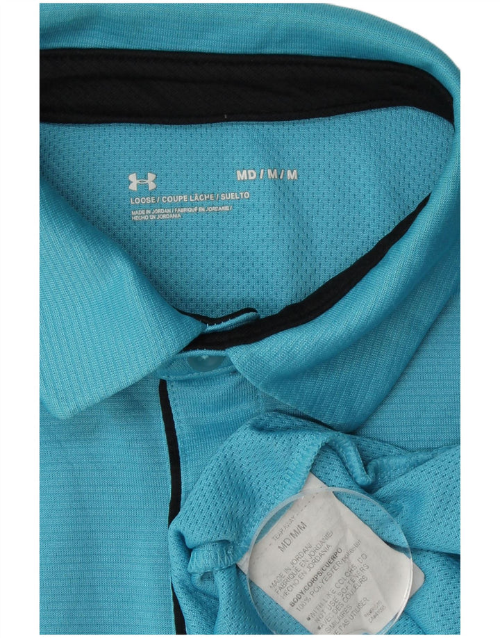 Cămașă polo pentru bărbați UNDER ARMOUR, cu o formă lejeră, poliester albastru mediu