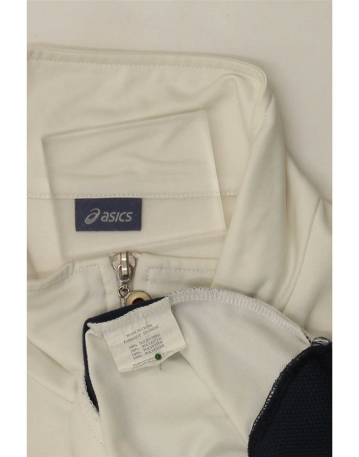Jachetă de trening pentru bărbați Asics, XL, alb, poliester color bloc