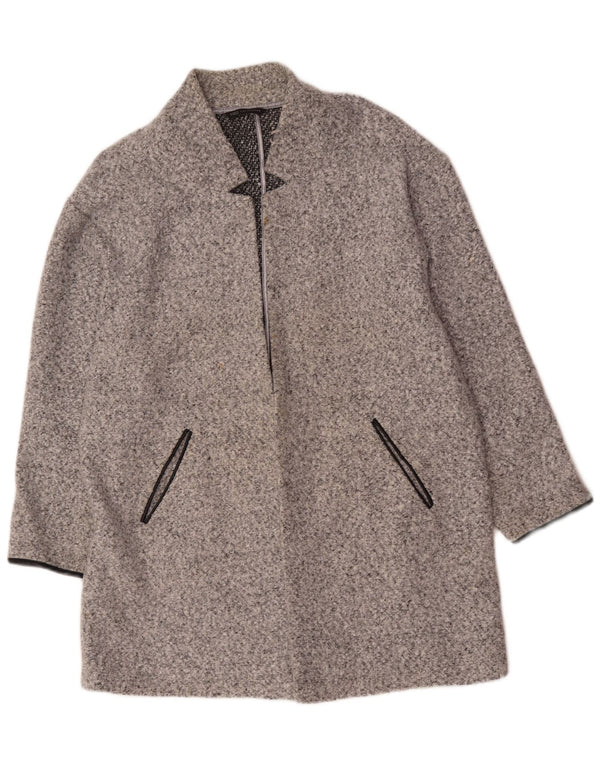 Palton deschis pentru femei Marks & Spencer UK 20 2XL poliester striat gri