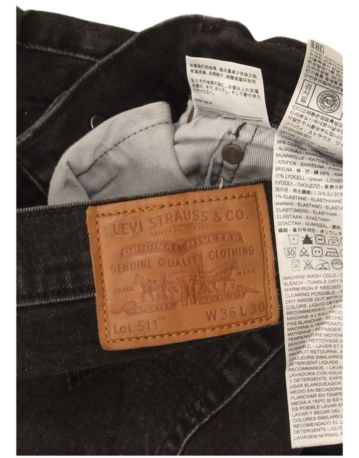 Blugi Levi's 511 Slim pentru bărbați W36 L30 bumbac negru