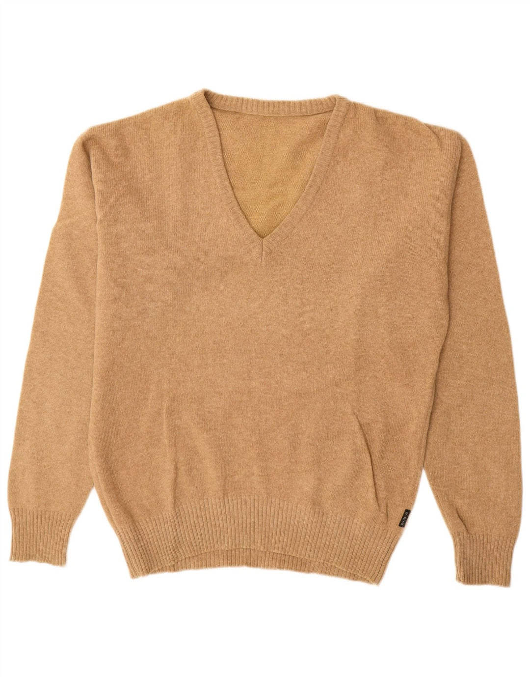 Pulover Vintage pentru bărbați cu decolteu în V IT 48 Medium Beige Lână