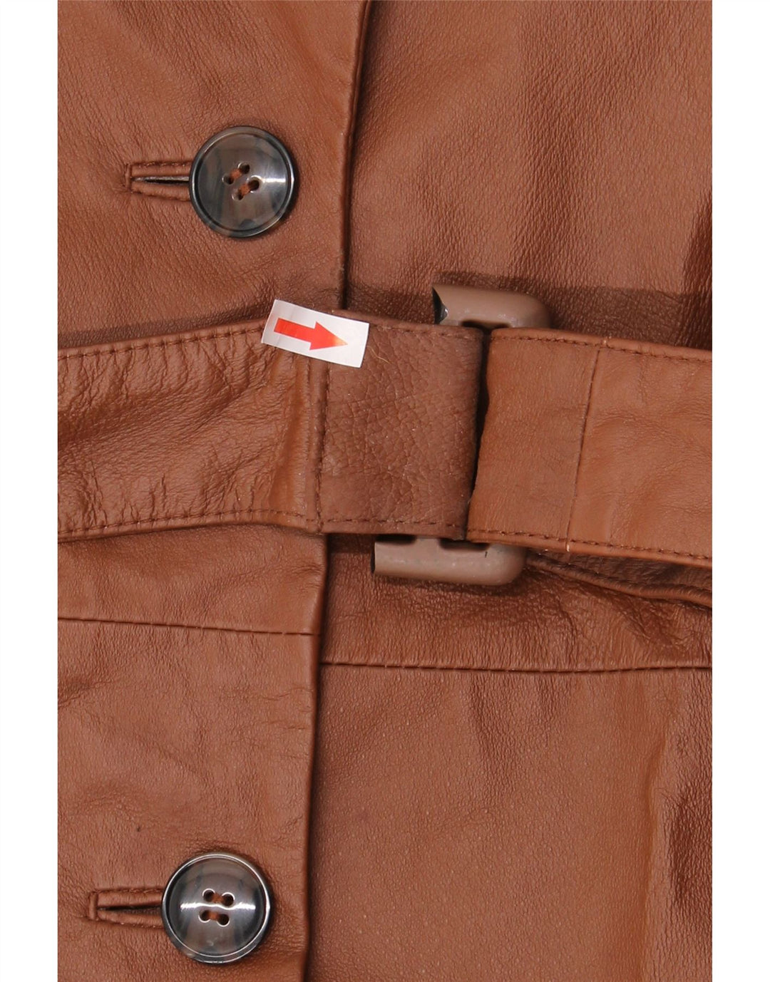 Palton supradimensionat pentru femei vintage UK 10 din piele maro mică