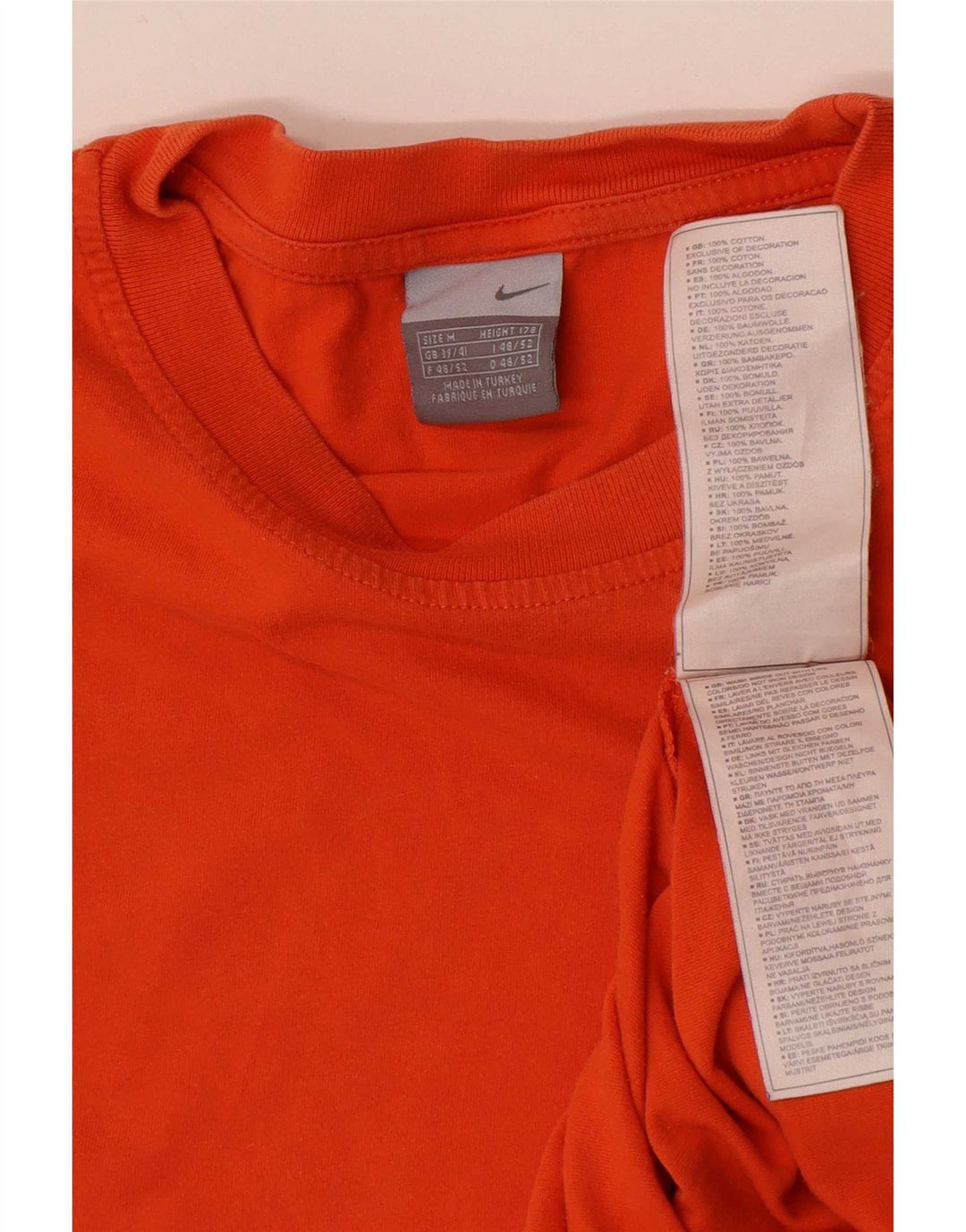Tricou pentru bărbați Nike Top UK 39/41 Bumbac portocaliu mediu