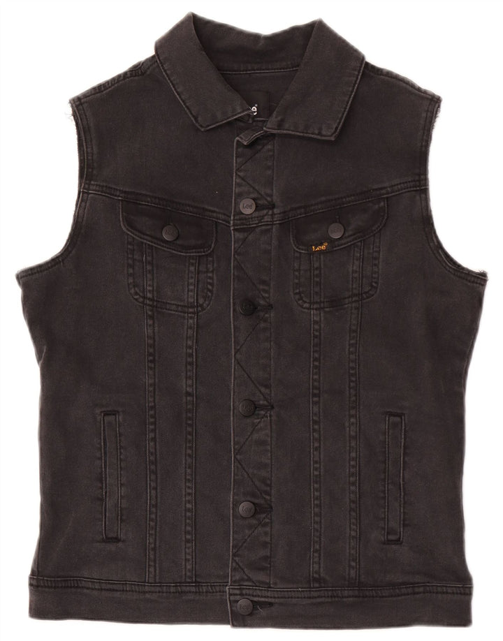 Gilet pentru bărbați Lee din denim UK 36 mic, gri bumbac