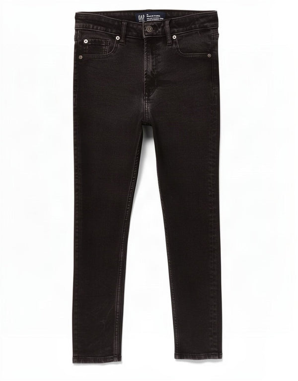 Blugi skinny cu jambiere cu talie înaltă Gap pentru femei L29 L22 bumbac negru