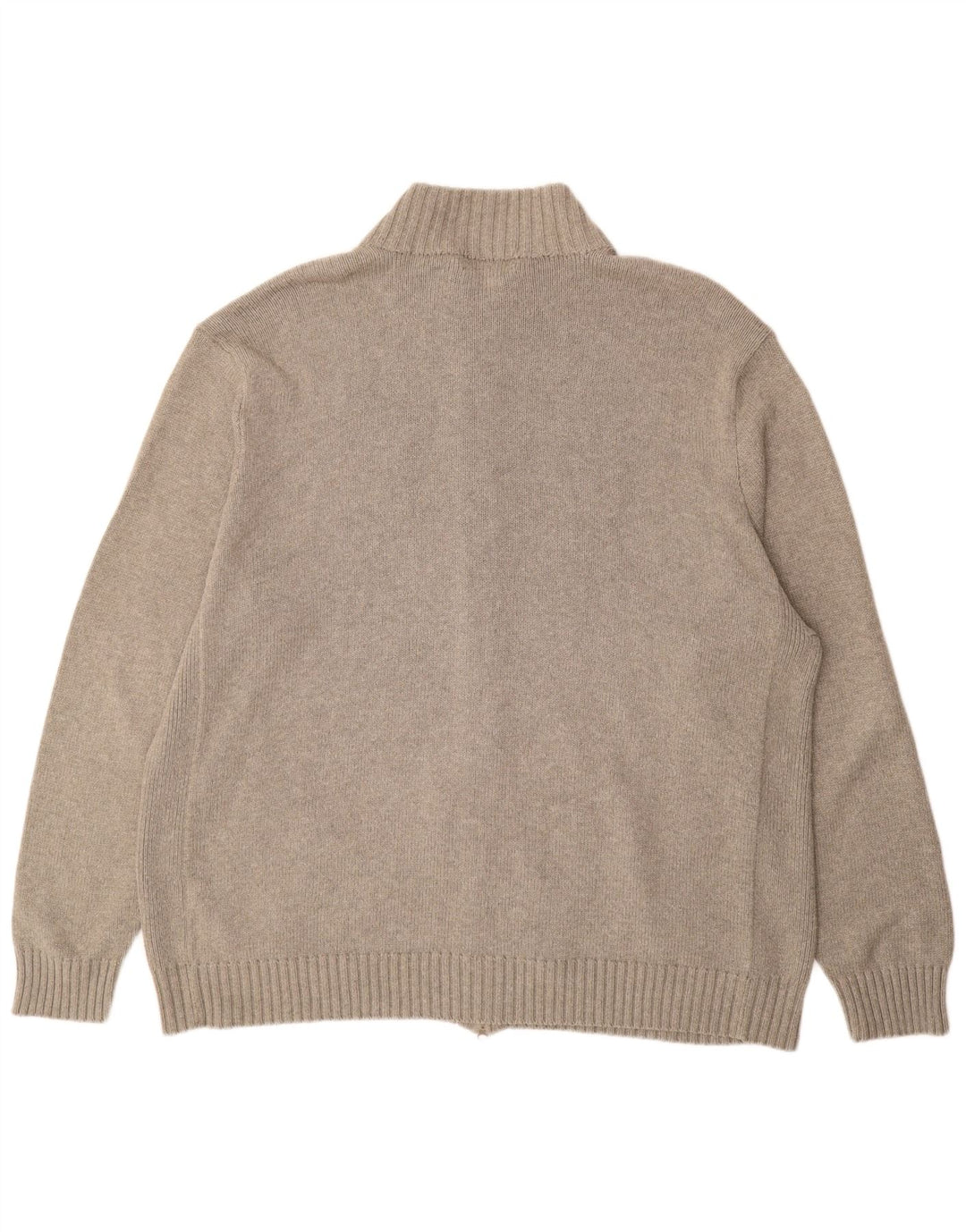 Pulover cardigan înalt pentru bărbați POLO RALPH LAUREN, bumbac bej 3XL