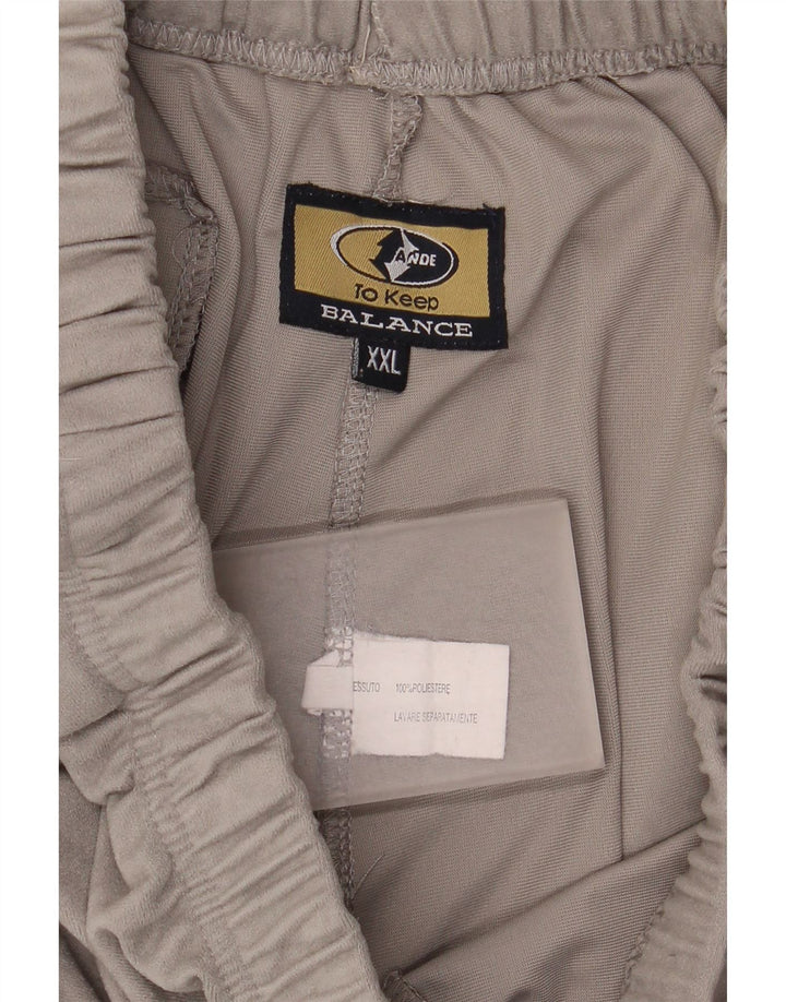 Pantaloni de trening vintage pentru bărbați 2XL poliester gri