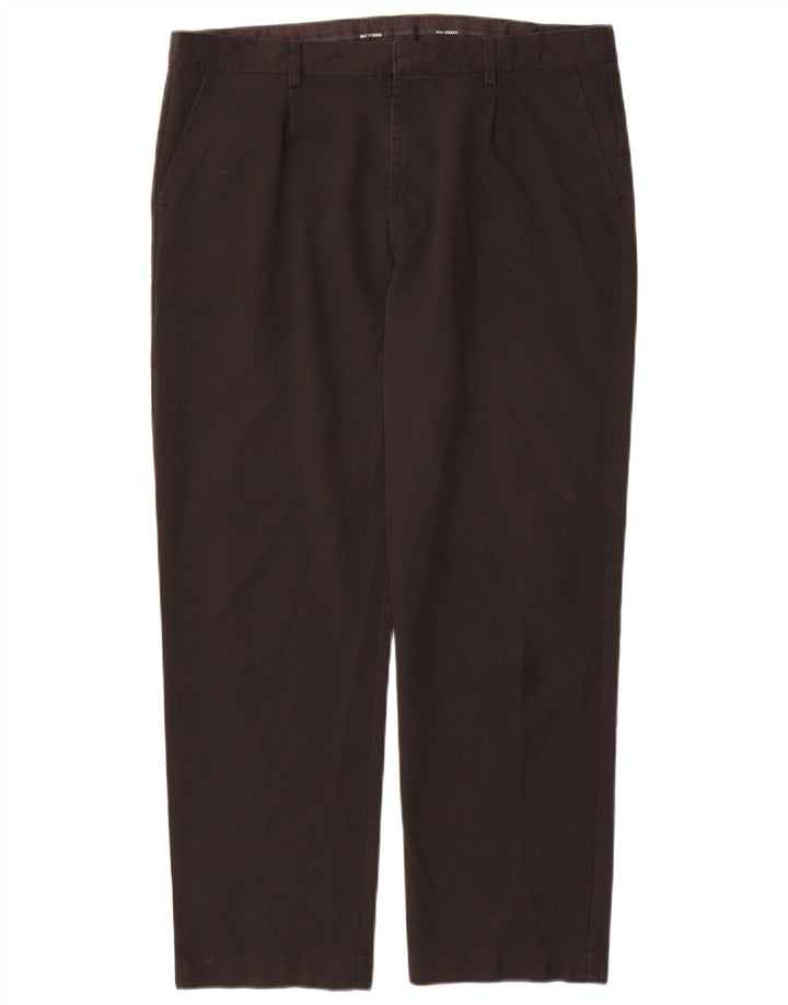 Pantaloni chino drepți pentru bărbați Marks & Spencer L36 L29 Poliester negru