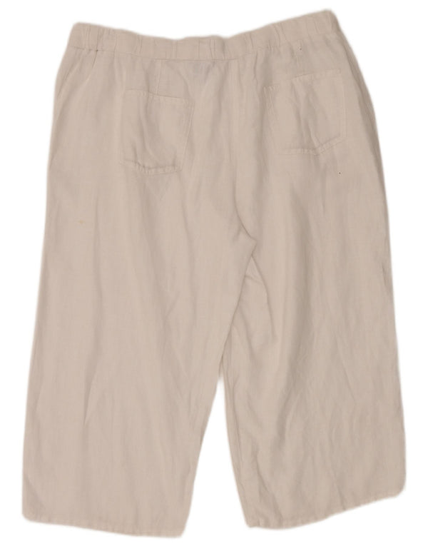 Pantaloni Capri cu talie înaltă pentru femei Marks & Spencer UK 16 Large W36 L21 White