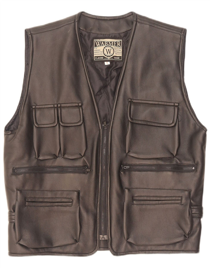 Gilet utilitar vintage pentru bărbați UK 40 Large Black