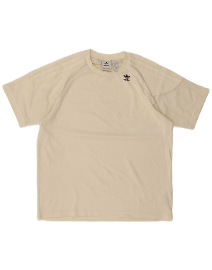 Tricou pentru bărbați Adidas Top mediu din bumbac alb