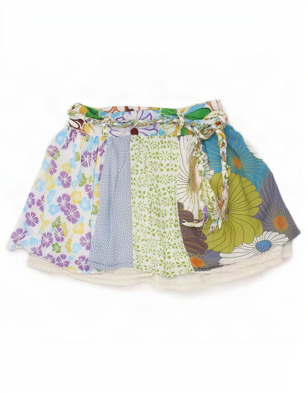 Desigual Womens Mini Skirt EU 34 XS W26 Multicoloured Floral