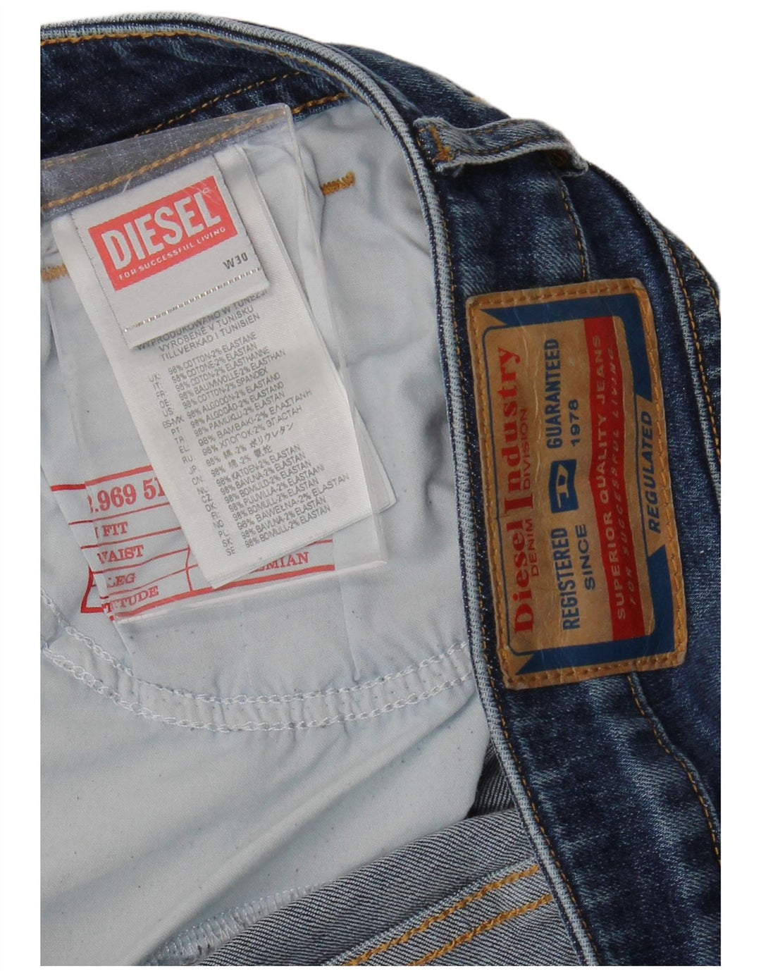 DIESEL Blugi Bootcut pentru femei W30 L28 Bumbac bleumarin