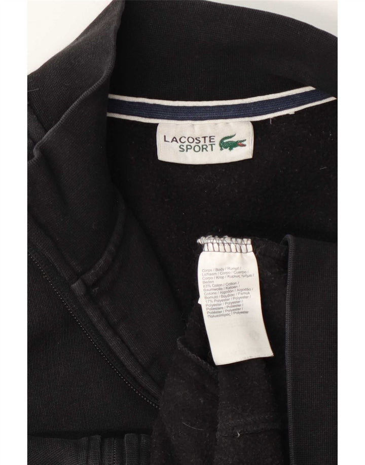 Jachetă de trening pentru bărbați Lacoste, bumbac mediu negru