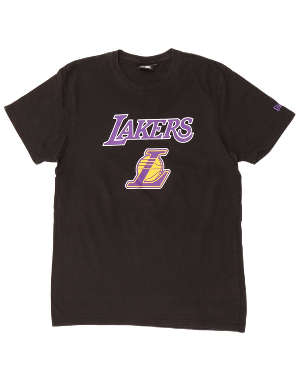 Tricou grafic New Era Lakers pentru femei Top UK 16 Large Black Bumbac
