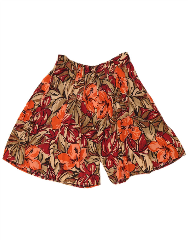 Pantaloni scurti vintage pentru femei Cullotes, W30, medii, multicolore, florale