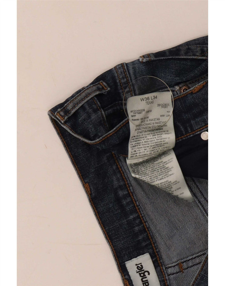Blugi drepte pentru bărbați Wrangler Texas W36 L34 Bumbac albastru