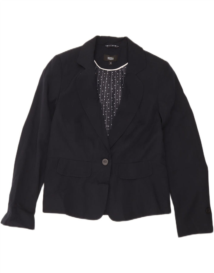Blazer pentru femei Marks & Spencer UK 14 Medium bleumarin cu dungi