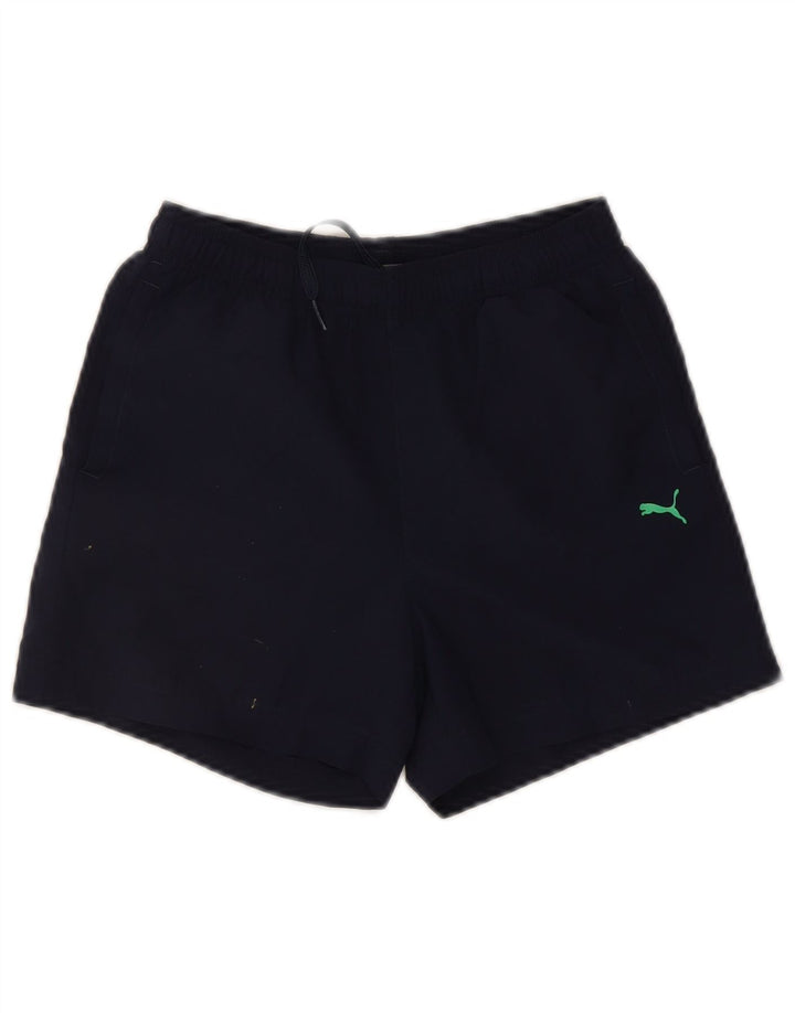 Pantaloni scurți sport Puma pentru băieți 11-12 ani poliester bleumarin