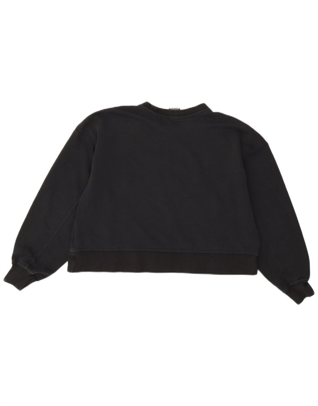 NIKE Womens Oversized Crop Graphic Sweatshirt Jumper UK 10 Small Black