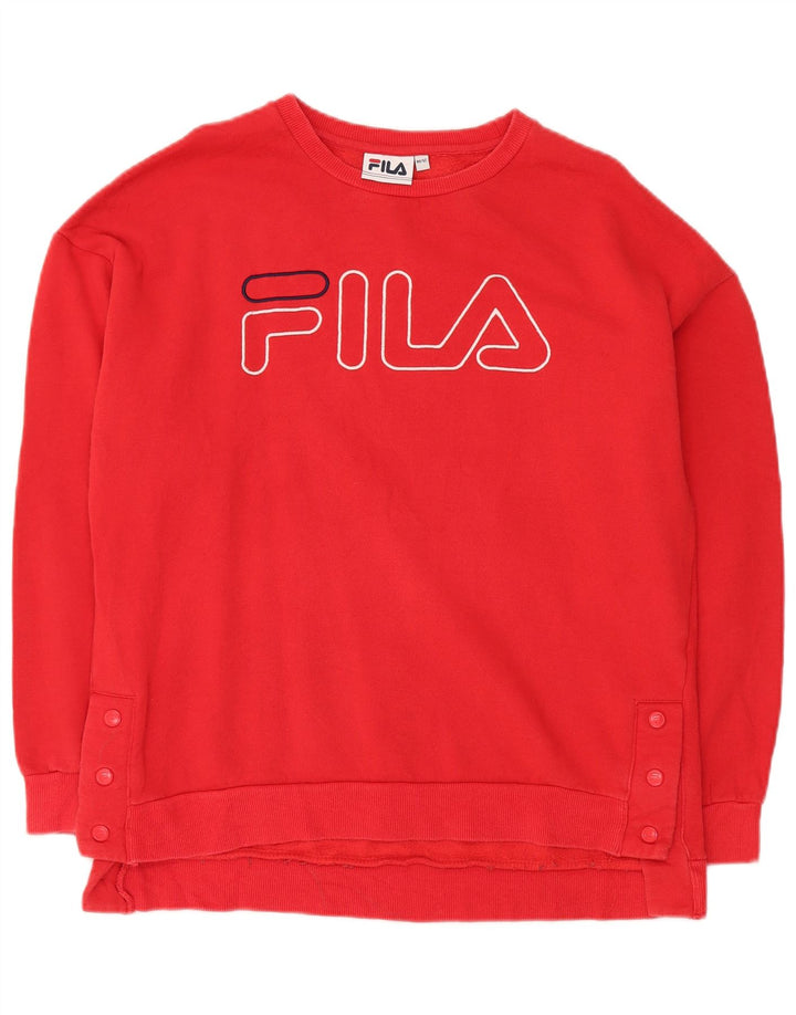 Pulover pentru bărbați Fila Graphic Oversized Pulover UK 12 Bumbac roșu mediu