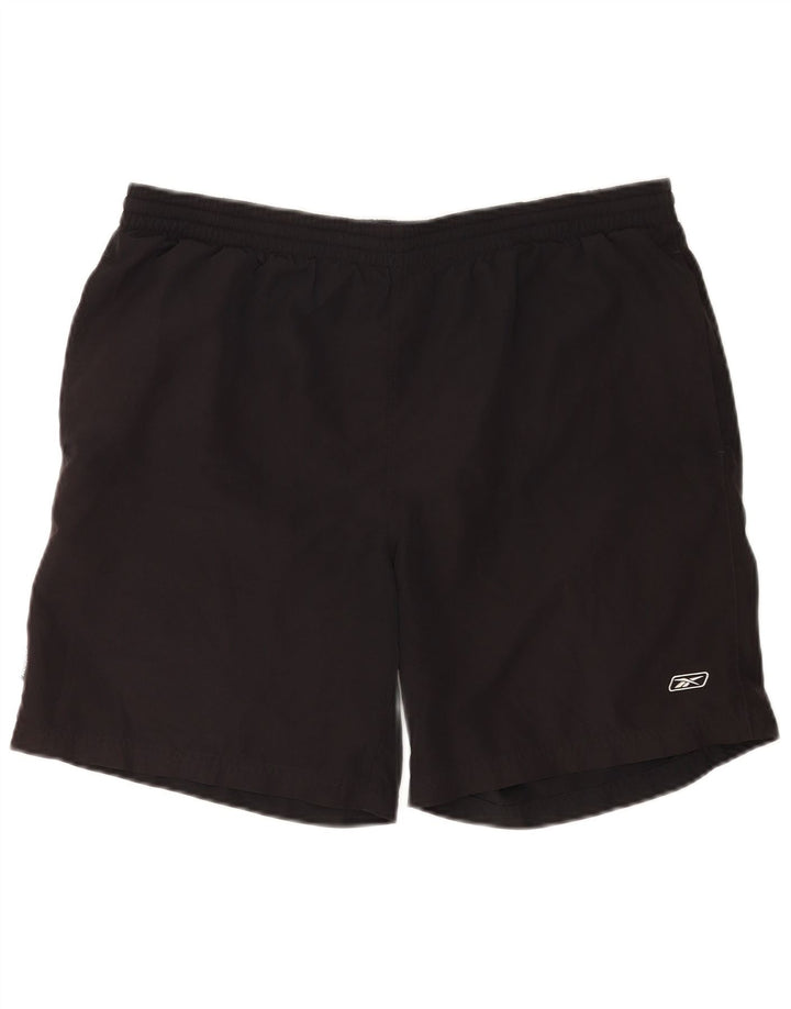 Pantaloni scurți de înot Reebok pentru bărbați, poliester mediu negru