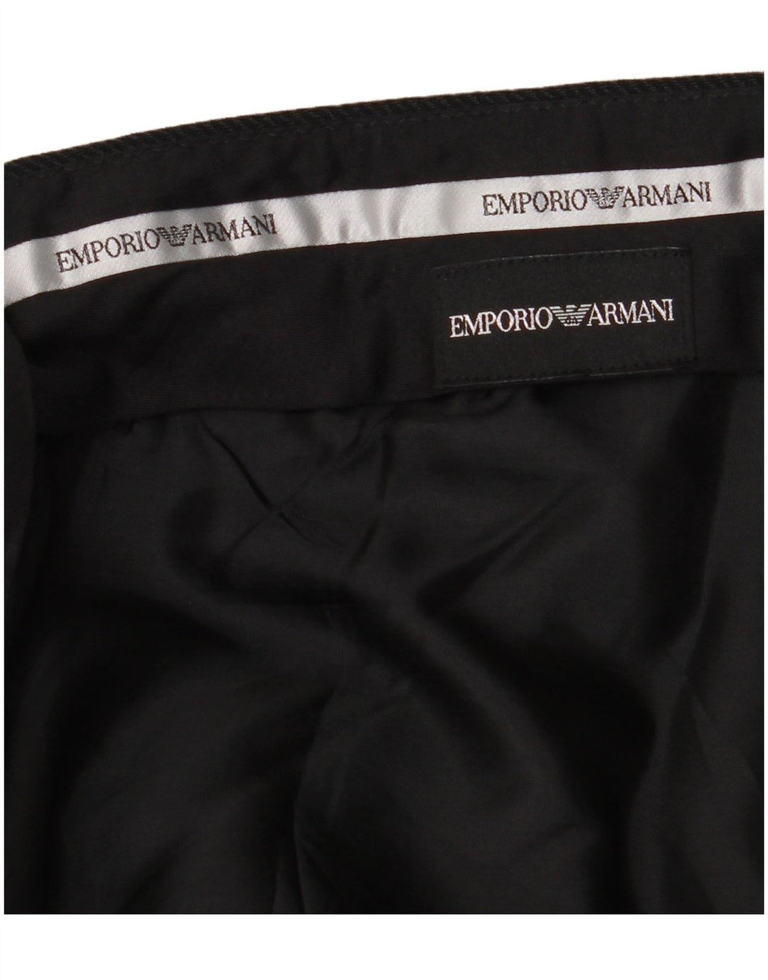 EMPORIO ARMANI Pantaloni drepți pentru bărbați L36 L32 Negru cu dungi