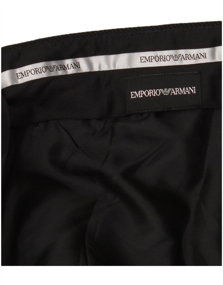 EMPORIO ARMANI Pantaloni drepți pentru bărbați L36 L32 Negru cu dungi