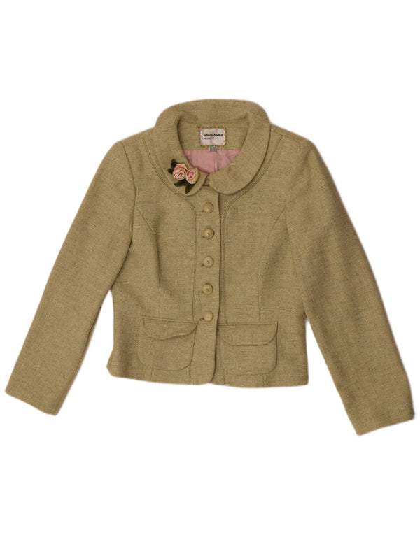 Jachetă blazer pentru femei Aideen Bodkin, cu 5 nasturi, UK 14, lână verde mare