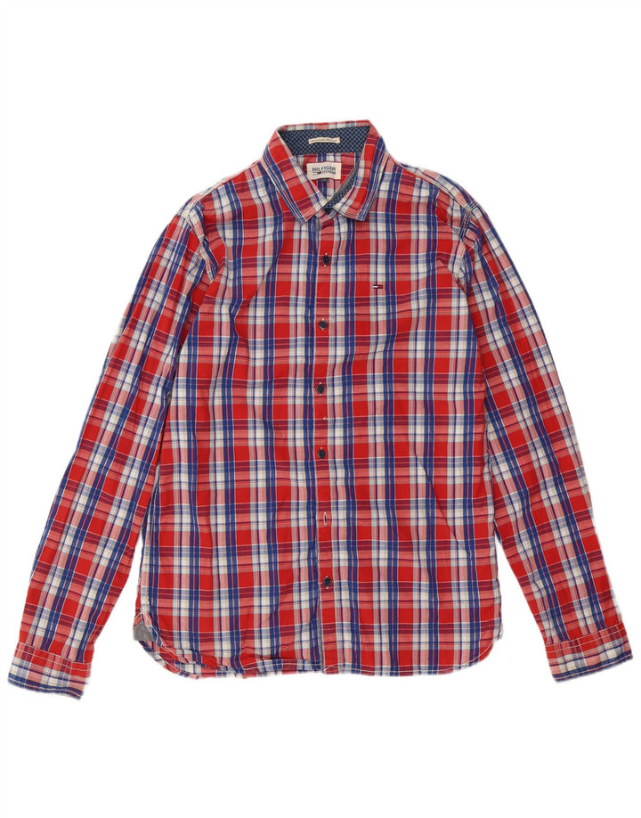 TOMMY HILFIGER Cămașă Băieți 15-16 Ani Mare Bumbac Carac Roșu