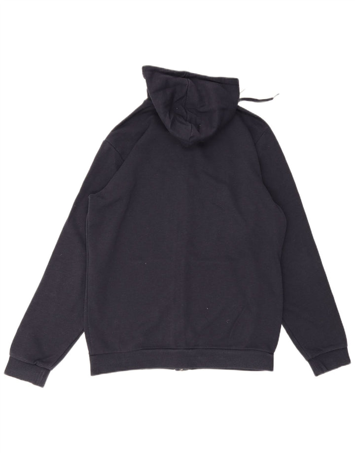 Pulover Adidas pentru bărbați, cu fermoar, bumbac, albastru, mediu