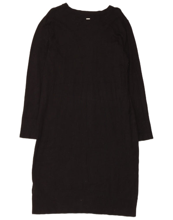 Dkny Rochie Jumper cu mânecă lungă pentru femei UK 12 Medium Black Viscose