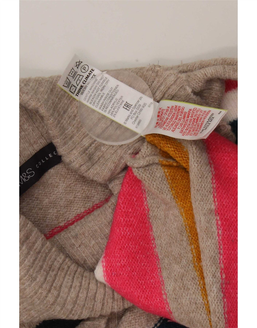 Pulover pentru femei Marks & Spencer cu gât rulat, UK 18 XL, multicolor