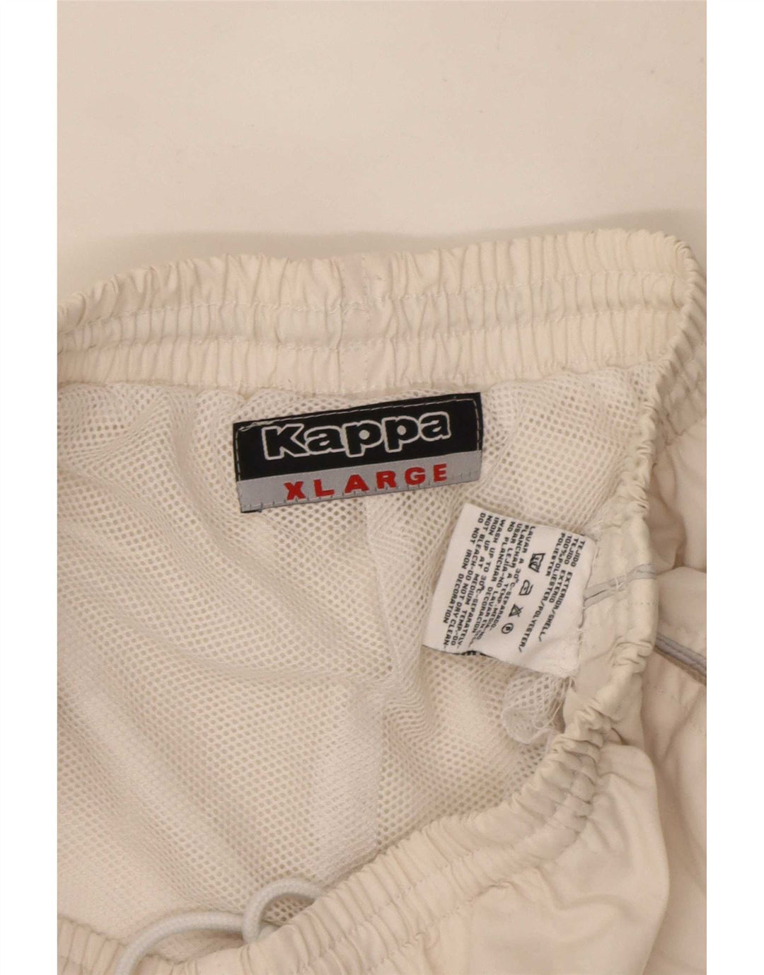 Kappa Băieți Pantaloni Trening Pantaloni Joggeri 15-16 Ani XL Poliester Alb