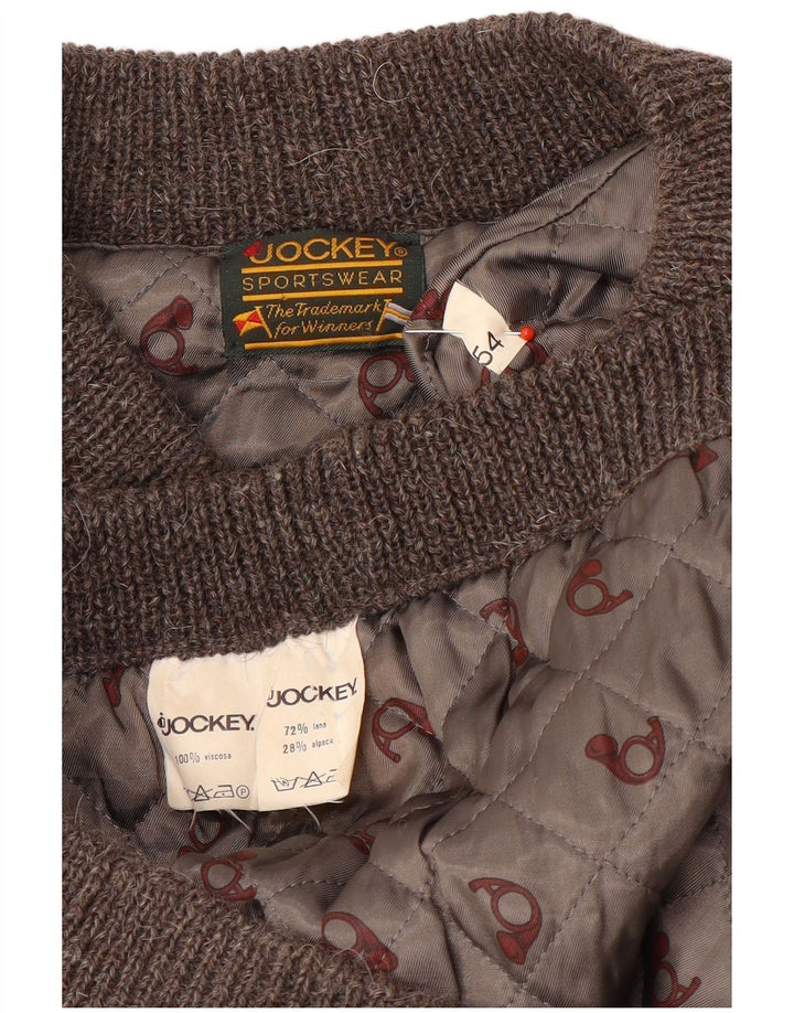 Jachetă Bomber tricotată pentru bărbați Jockey IT 54 2XL Lână gri
