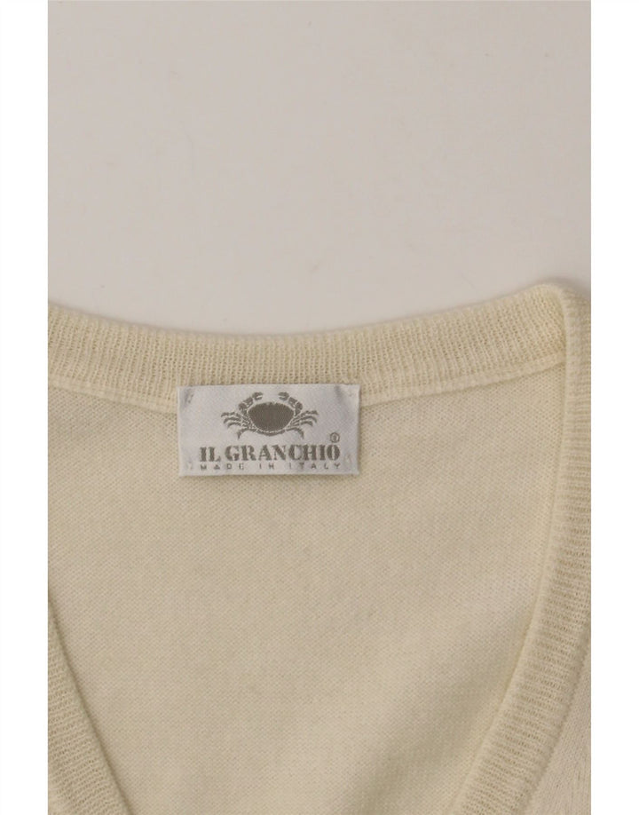 VINTAGE Mens Vest Tank Top Large Off White Vintage Vintage and Second-Hand Vintage from Messina Hembry 