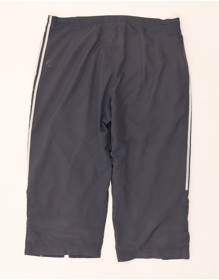 Pantaloni capri drepti pentru femei Adidas UK 16 Poliester mari bleumarin