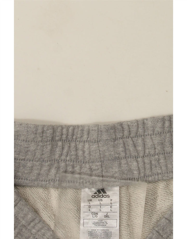Pantaloni scurți sport adidas pentru bărbați, mari, gri, bumbac