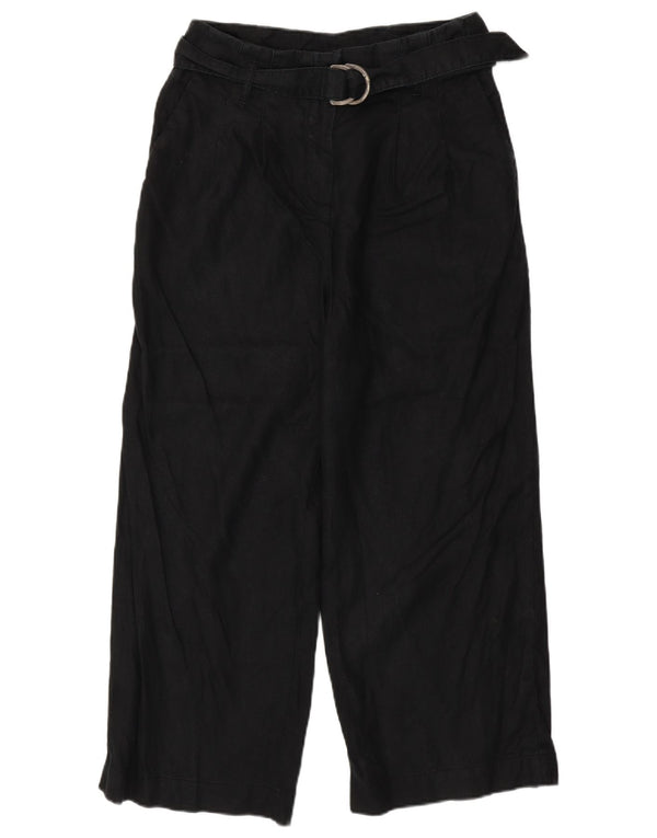 Marks & Spencer Pantaloni casual pentru femei cu talie înaltă UK 14 Large W32 L27 Negru