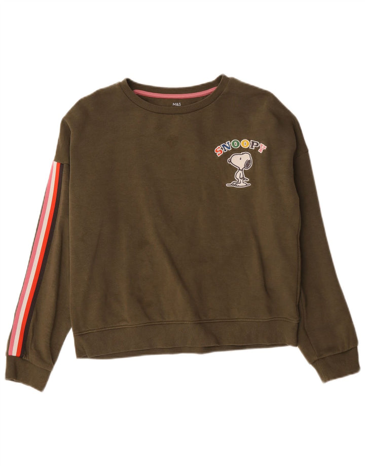 Pulover pentru fete Marks & Spencer Peanuts 13-14 ani kaki