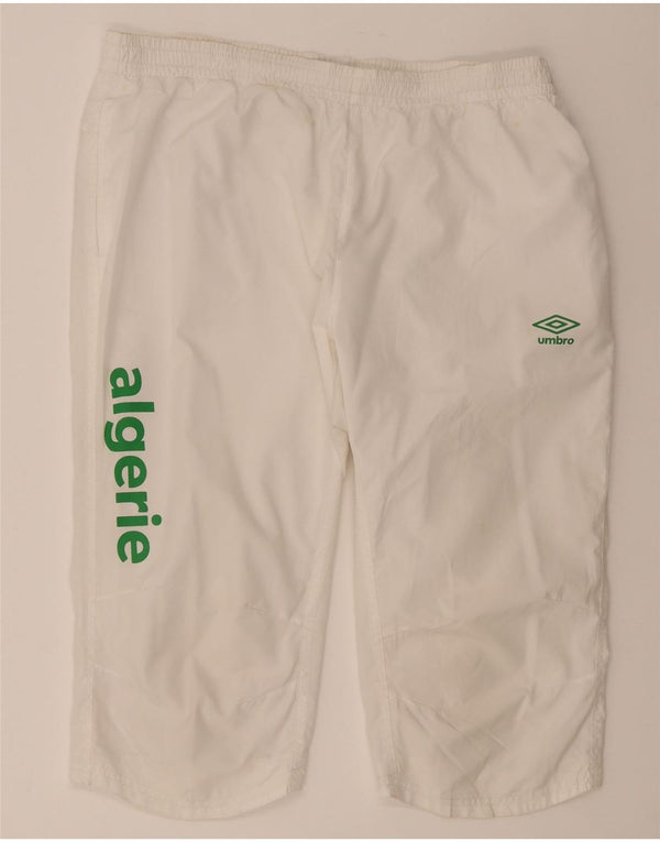 Pantaloni scurți sport Umbro pentru bărbați, cu grafică, 2XL, poliester alb