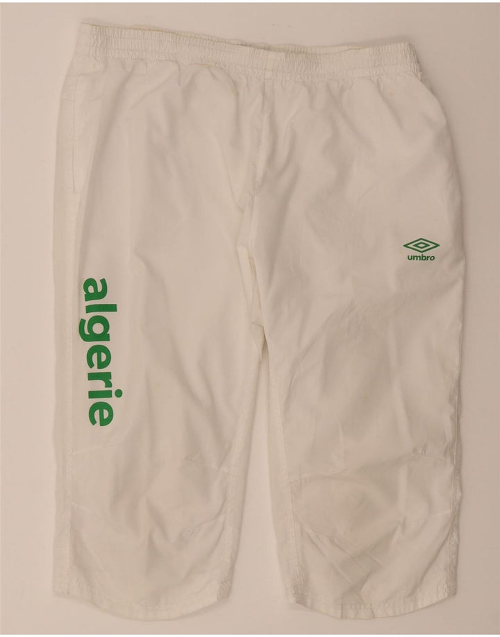 Pantaloni scurți sport Umbro pentru bărbați, cu grafică, 2XL, poliester alb