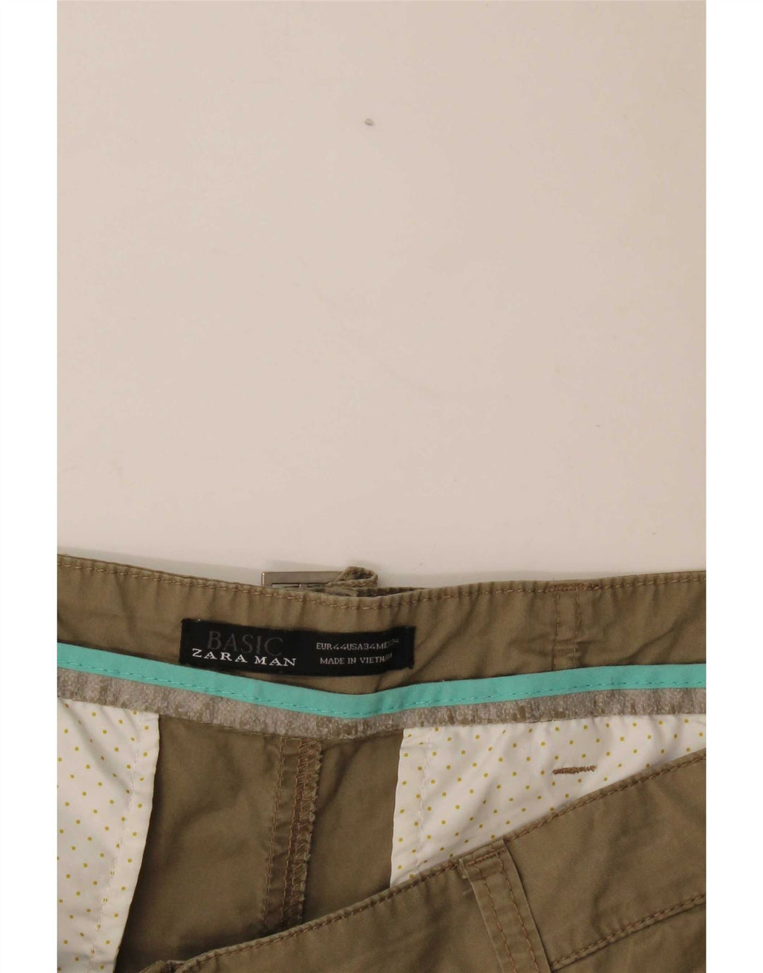 Pantaloni scurți chino pentru bărbați Zara EU 44 Large W34 Khaki