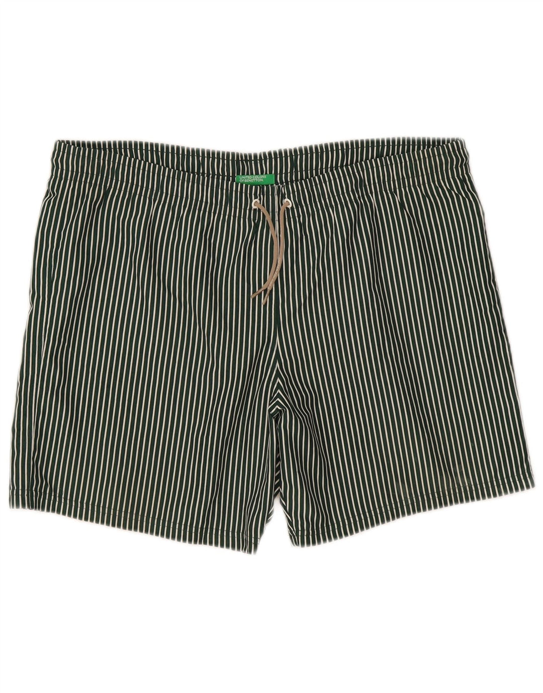 Pantaloni scurți de înot Benetton pentru bărbați, mari, verzi, în dungi