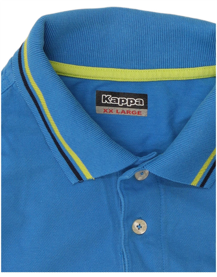 Cămașă polo pentru bărbați Kappa 2XL Albastru