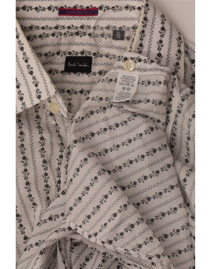 Cămașă formală pentru bărbați Paul Smith Mărimea 38 15 Bumbac Floral Alb Mediu
