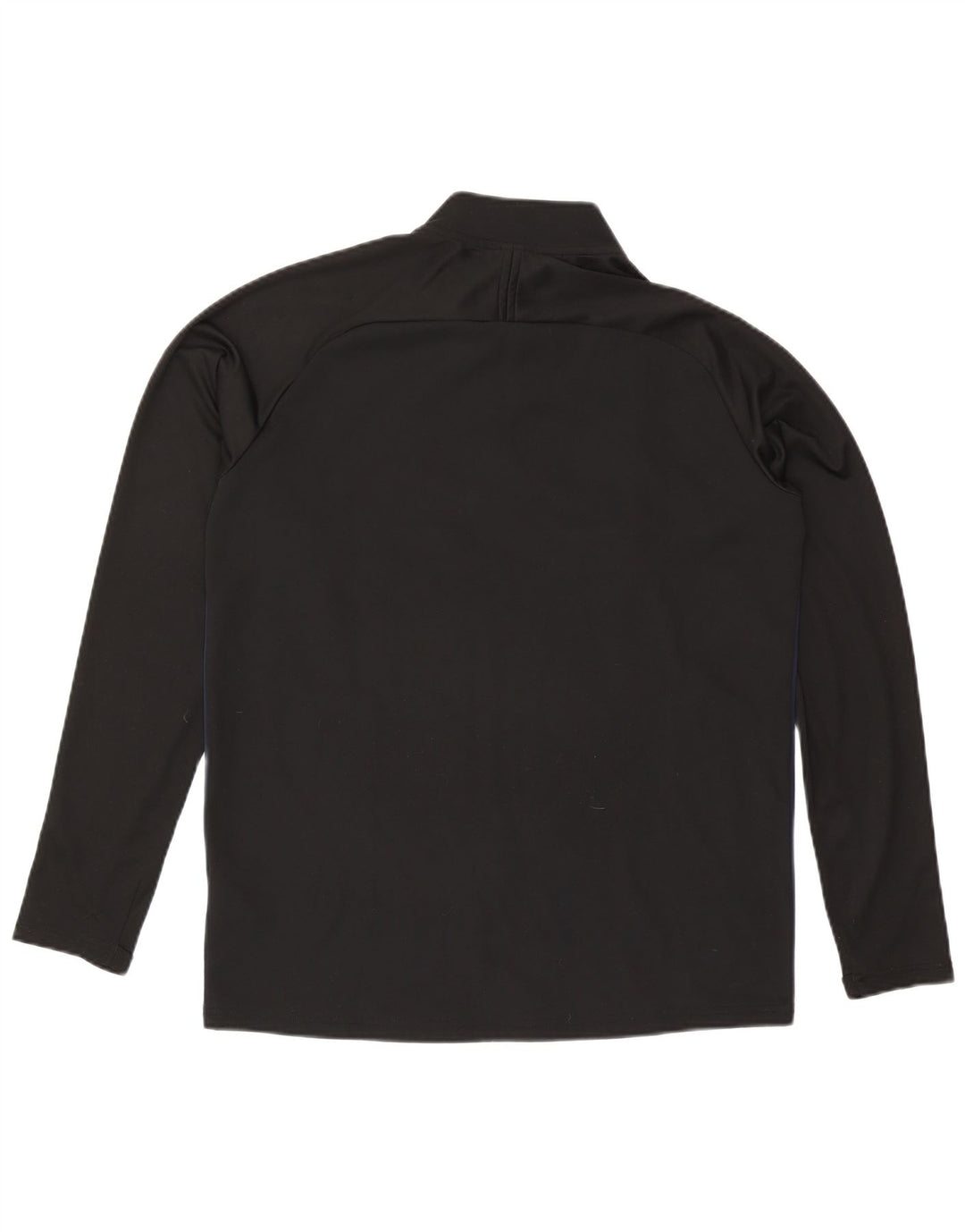 Top de trening pentru bărbați Dri Fit, cu fermoar și gât, negru, colorblock