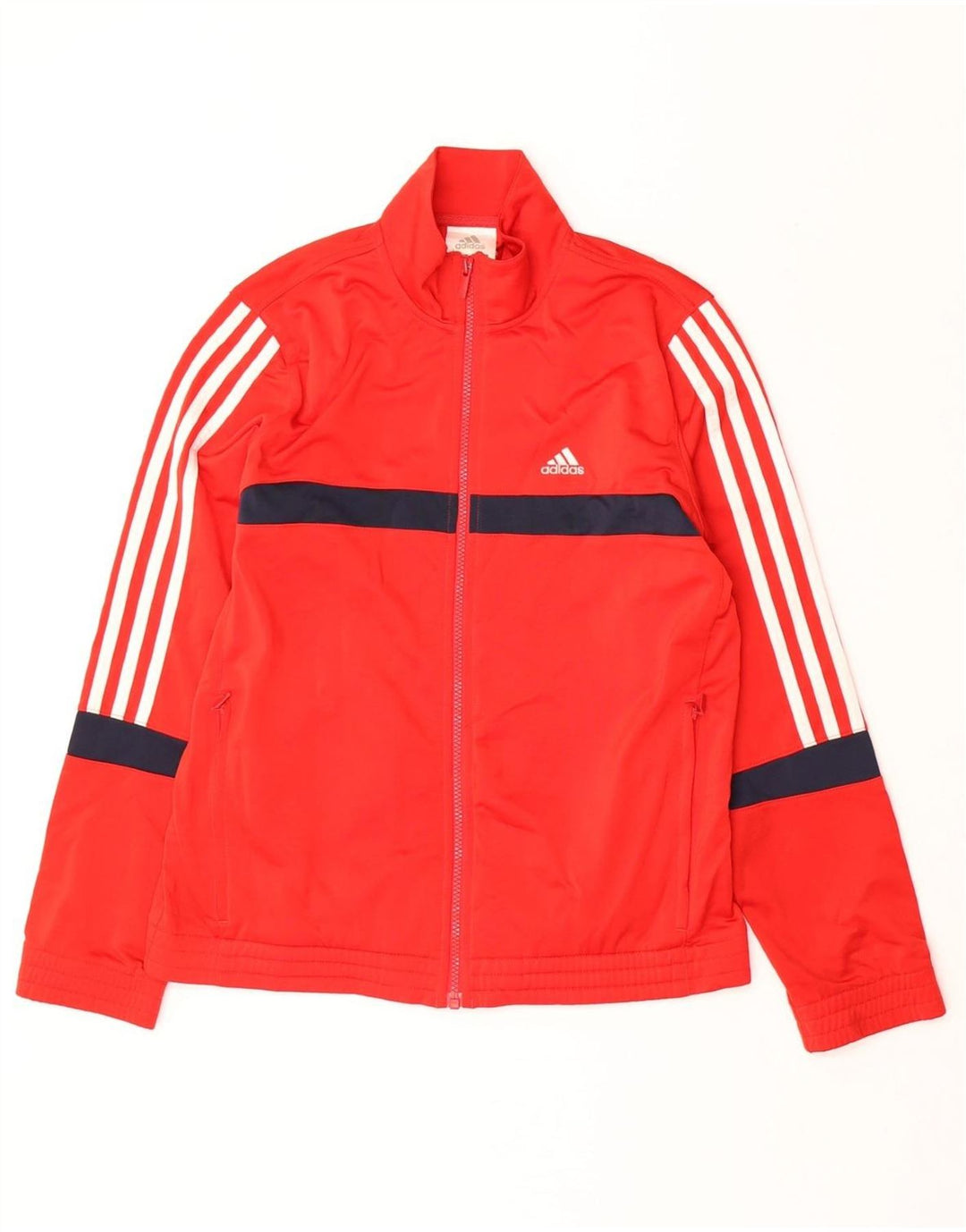 Jachetă de trening pentru băieți ADIDAS 13-14 ani, poliester color bloc roșu